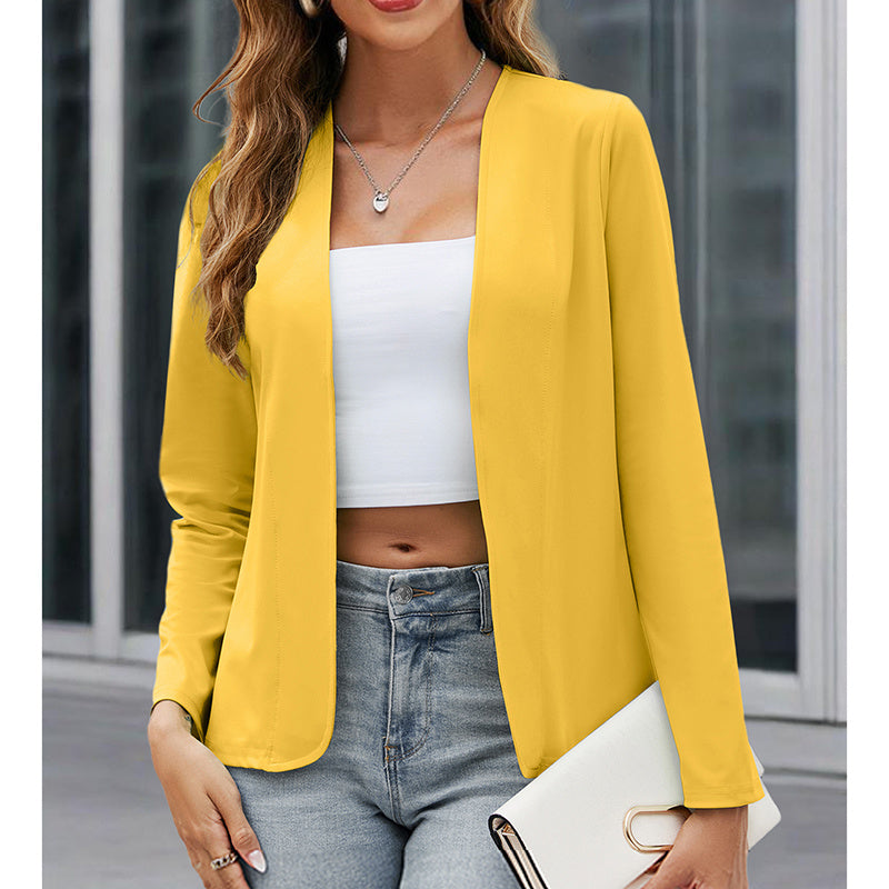 Women Plus Size Casual Blazer Open Front Long Sleeve Work Office Cardigan Jackets