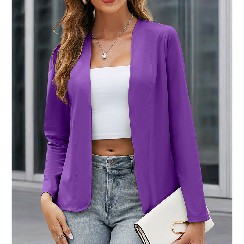 Women Plus Size Casual Blazer Open Front Long Sleeve Work Office Cardigan Jackets