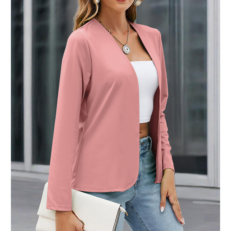 Women Plus Size Casual Blazer Open Front Long Sleeve Work Office Cardigan Jackets