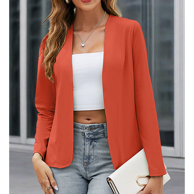 Women Plus Size Casual Blazer Open Front Long Sleeve Work Office Cardigan Jackets